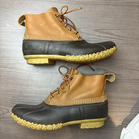 L.L. Bean Boots 6" Brown Size 10M Leather and Rubber - Picture 9 of 16